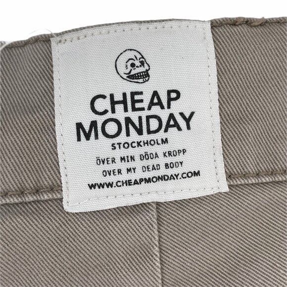 Cheap Monday men's muted green slack chino slim fit cotton pants 30 MSRP 90 - Picture 11 of 12